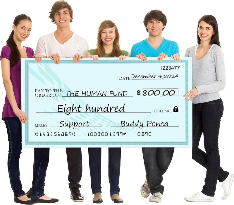 Voccim 30" x 16" Giant Big Blank Check - Oversized Reusable Dry Erase Fake Check for Presentations, Awards, Raffles & Events | Perfect for Endowments, Rewards, Winners & Celebrations - Image 1